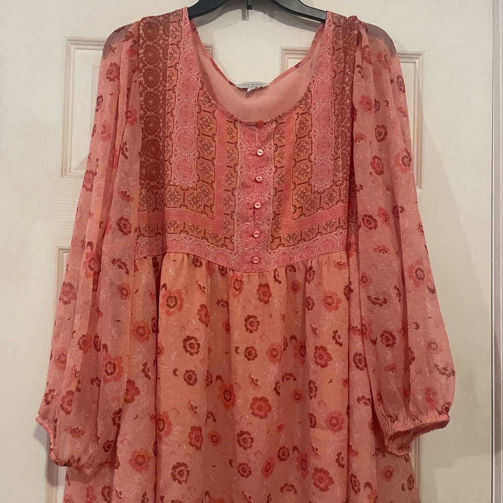Lucky Brand Pink Floral Blouse